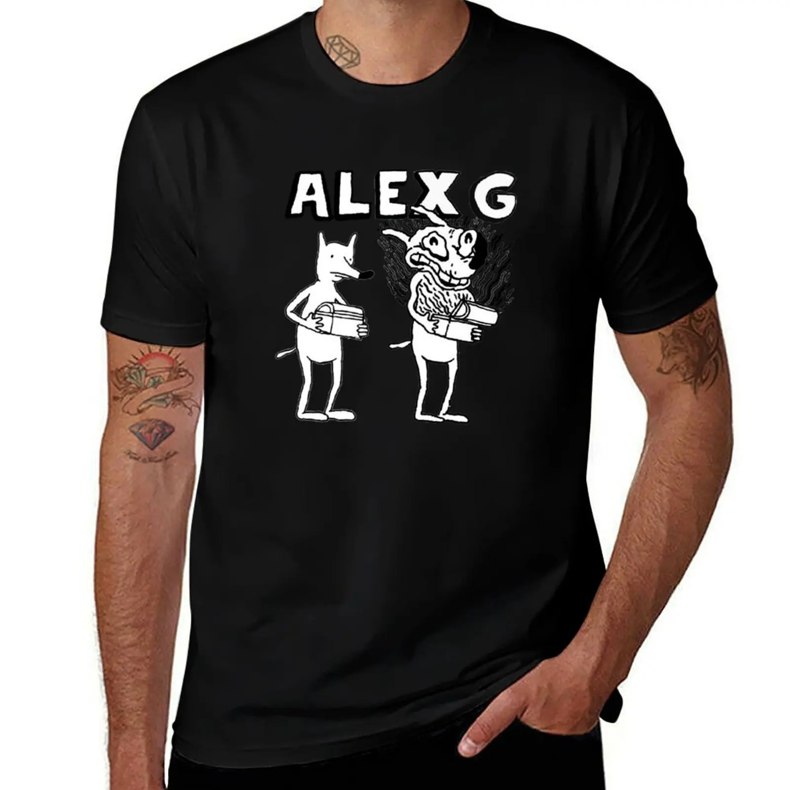 

(Sandy) Alex G Pandora&x27;s box logo T-Shirt man t shirt summer anime t shirts for man T-Shirt