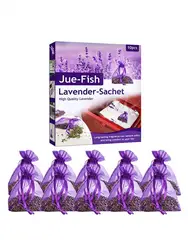 10pcs Natural Lavender Bud Sachets Lavender Sachets Bags Dried Lavender Flower Home Fragrance Packets For Drawers And Closets