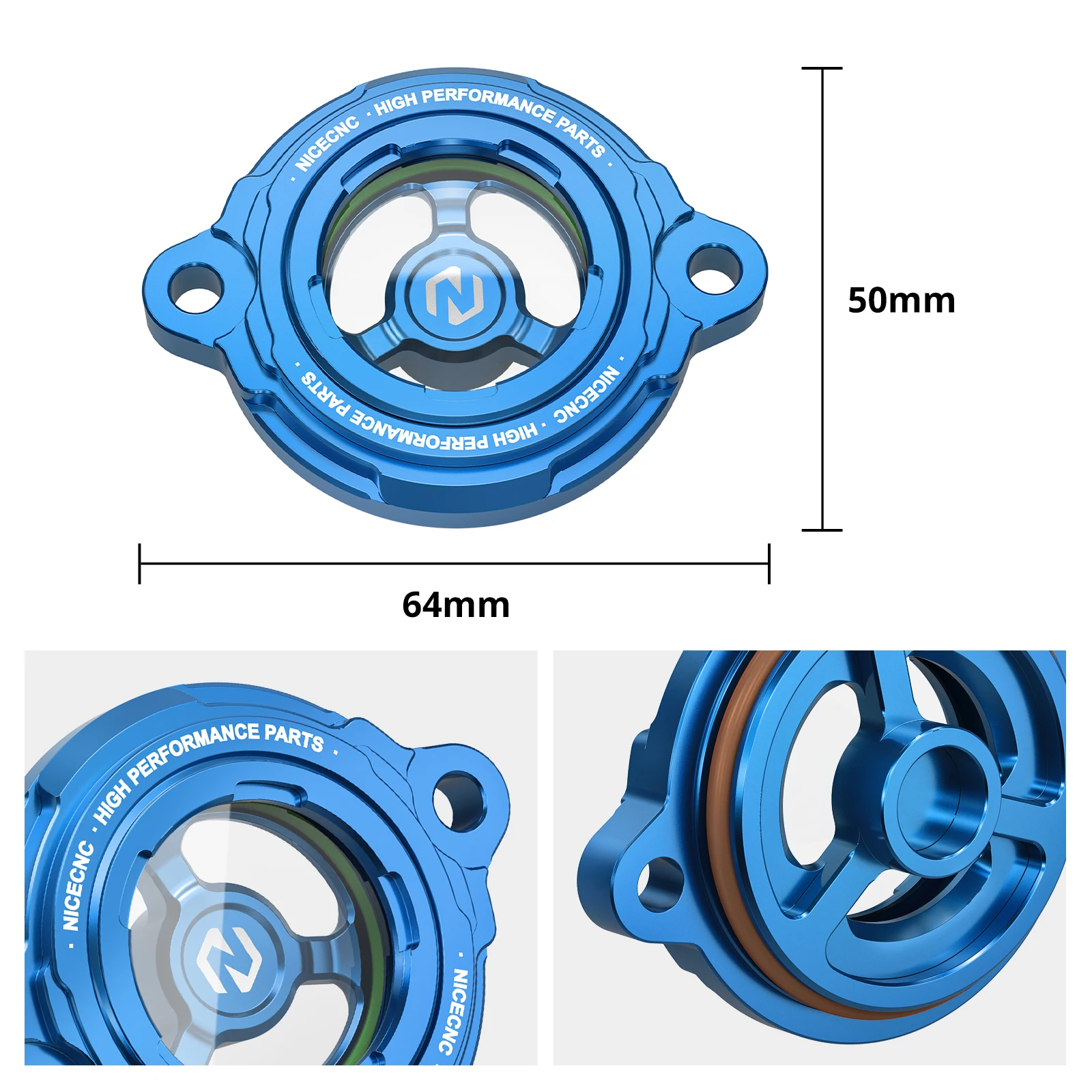 (EU-Lager) Motorölfilter-Abdeckkappe für KTM 690 Enduro R 690 SMC R 2012-2023 Husqvarna 701 Enduro /Supermoto GasGas 700 – Detail 2
