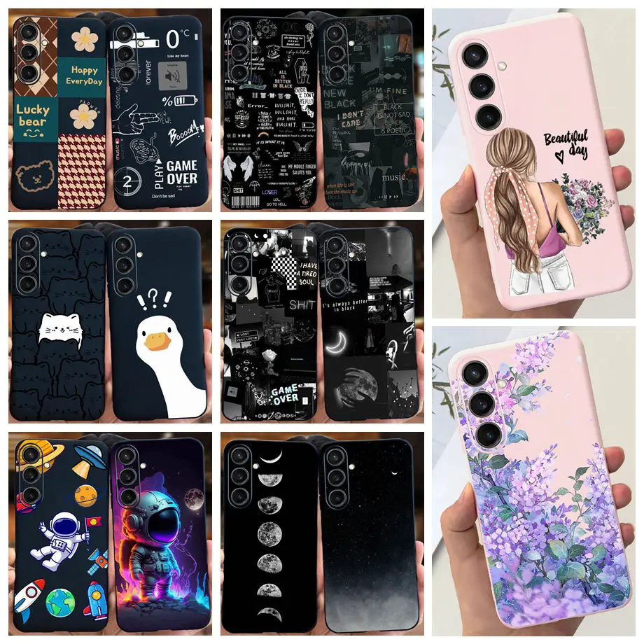 For Samsung Galaxy A25 5G 2023 Case Samsung A24 4G SM-A245F 4G Back Cover Soft Silicone TPU Coques Astrounaut Dragon Cool Bumper