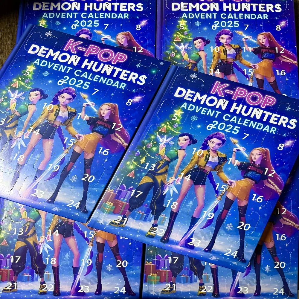 @~ Kpop Demon Hunters Адвент-календарь Huntrix Rumi Mira Zoey SAJA Derpy Tiger Новогодний декор Рождественские игрушки обратного отсчета Подарки