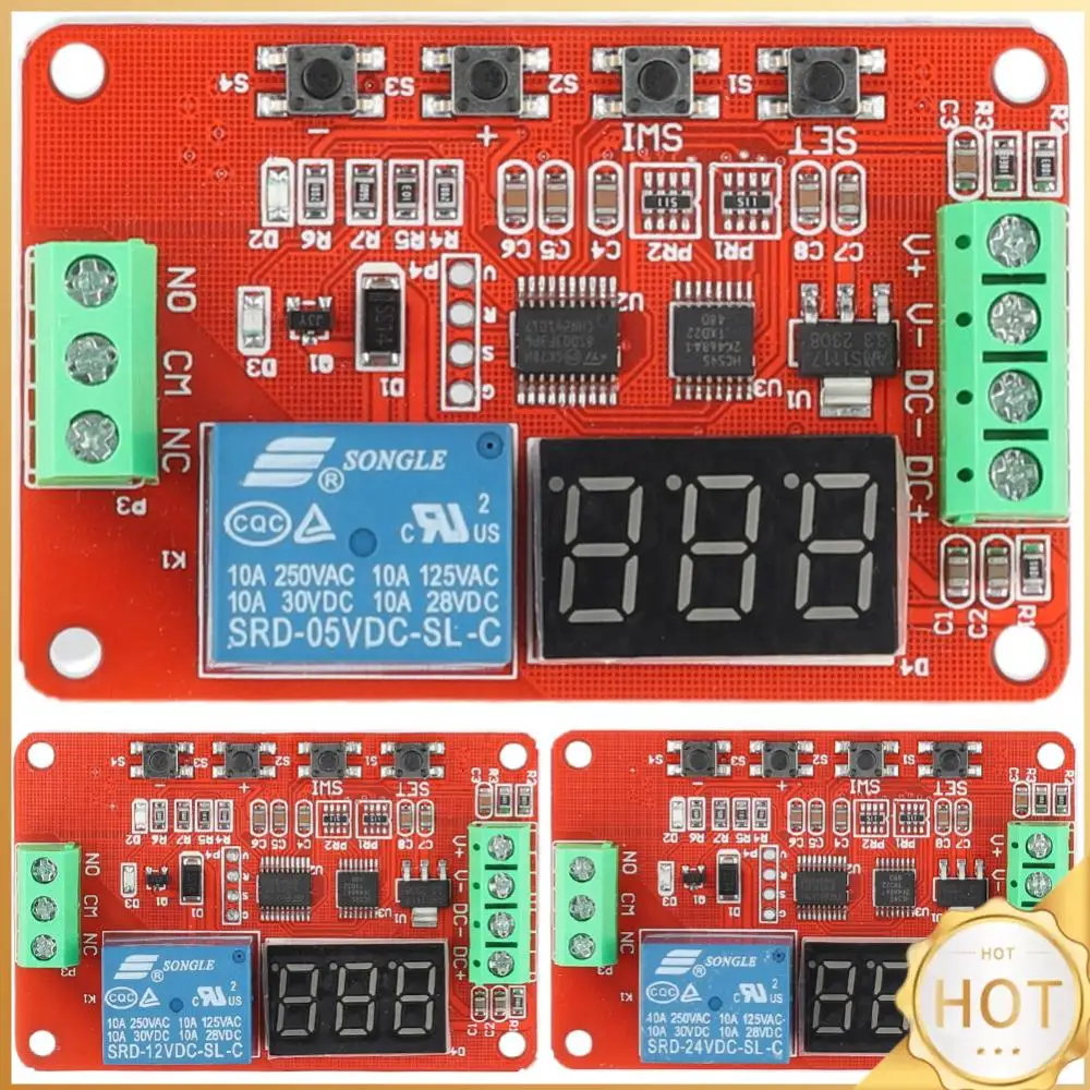 DVB01 Voltmeter Microcontroller Board DC 5V 12V 24V Digital Display Window Voltage Comparator Electronic Components