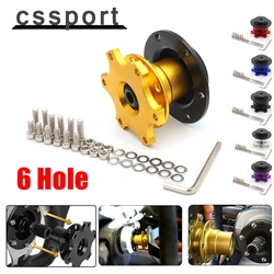 Universal Aluminum 6 hole Racing Steering Wheel Quick Release Hub Kit Wheel Hub Adapter Car Accessoriess Replace