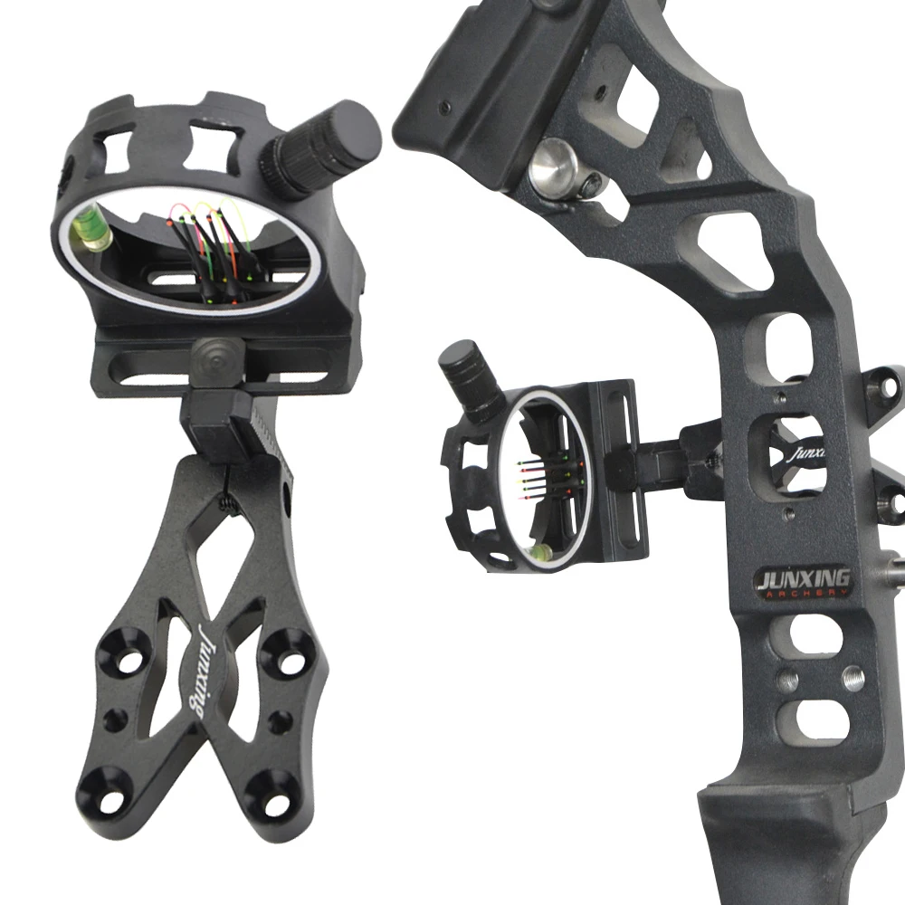 

Archery Compound Bow Sight 5 Pin Sight 0.019" Optical Fiber Aluminum Alloy for LH/RH Hunting Shooting Target Practice Bow Sight