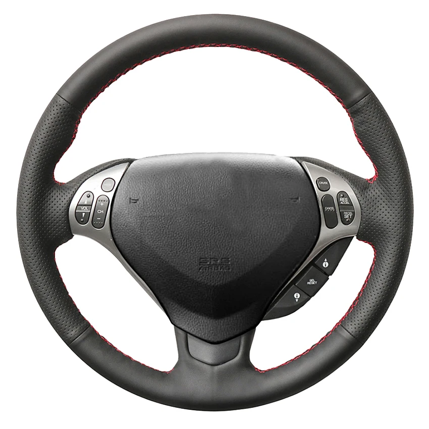 

Black Genuine Leather Hand-stitched Car Steering Wheel Cover For Acura TL 2007 TL Type-s 2007