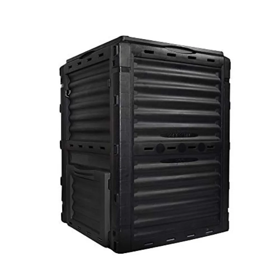 

80 Gallon 300L Large Capacity Static Compost Bin - Sturdy Outdoor Waste Composter with Easy-Access Hatch, Efficient Aeration Sy