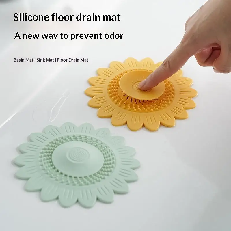【HG】1Pcs Flower Floor Drain Deodorant Filter Pad Deodorant Floor Drain Cover Washbasin Sink Floor Drain Deodorant Filter Pad
