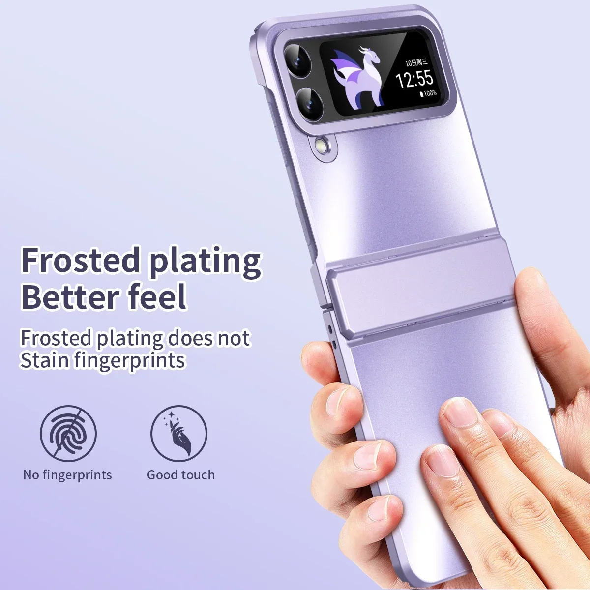 For Samsung Galaxy Z Flip 6,ZFlip 5,ZFlip4,ZFlip3 Case, Matte Skin-Friendly Hinge All-inclusive Shockproof Hard Back Cover Case