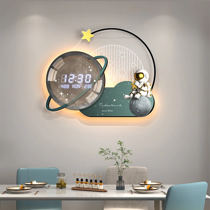 

Modern Led Digital Wall Clock 3D Luminous Mute Electronic Creativity Wall Clock Led Wall Clock Jump Second Clock Home Decoration