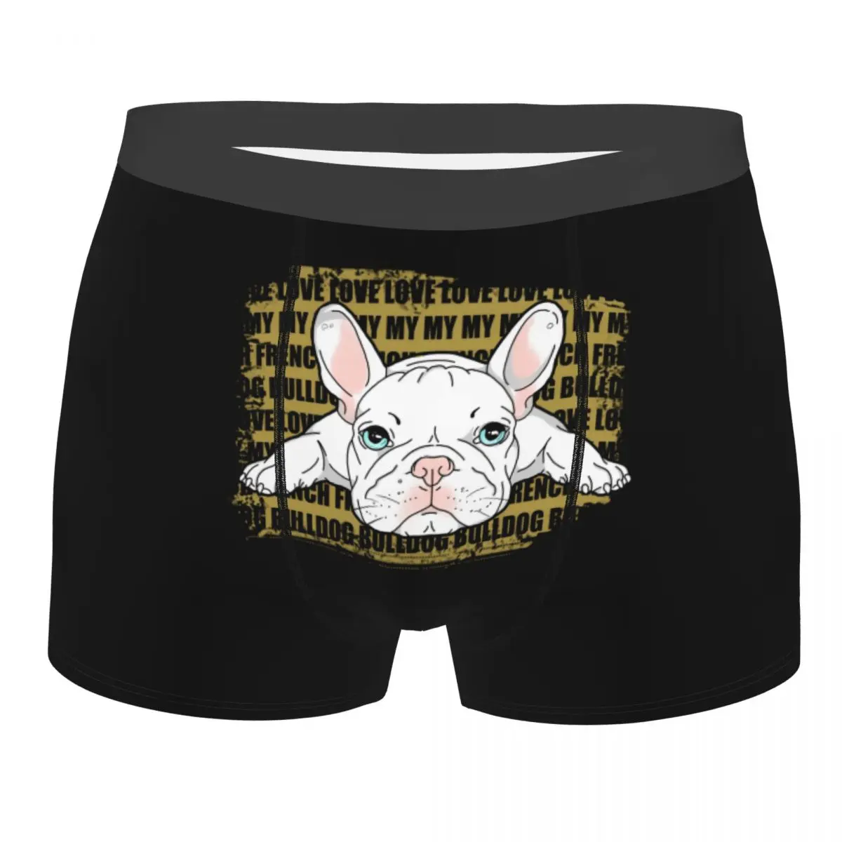 

Custom Funny French Bulldog Underwear Male Print Frenchies Pet Dog Boxer Briefs Shorts Panties Soft Underpants