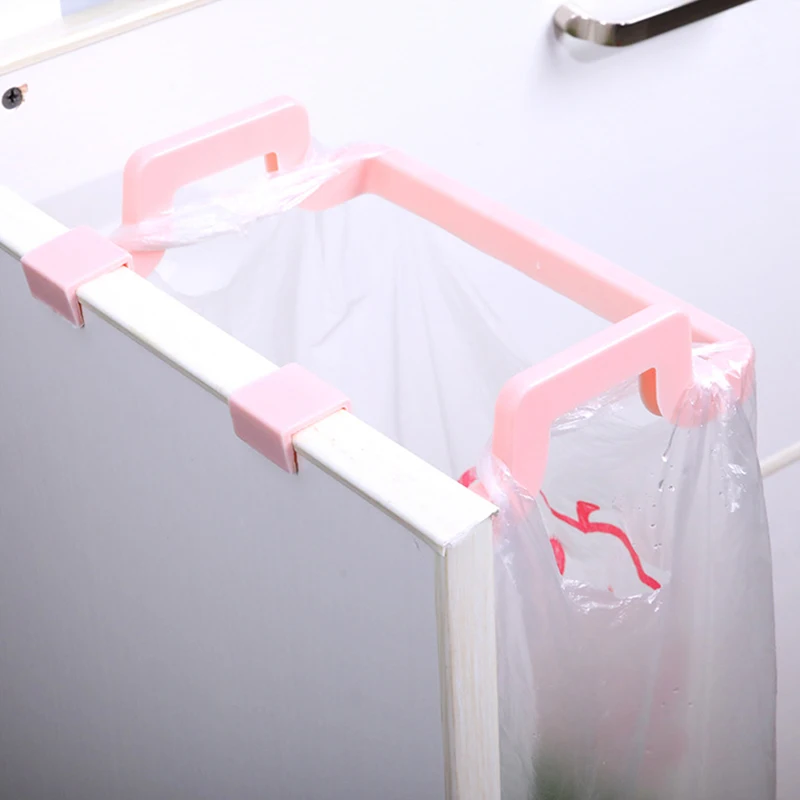 Trash Rack Storage Garbage Bag Holder Cupboard Door Back Kitchen Garbage Rubbish Bag Cabinet Hanging Kitchen Organizer