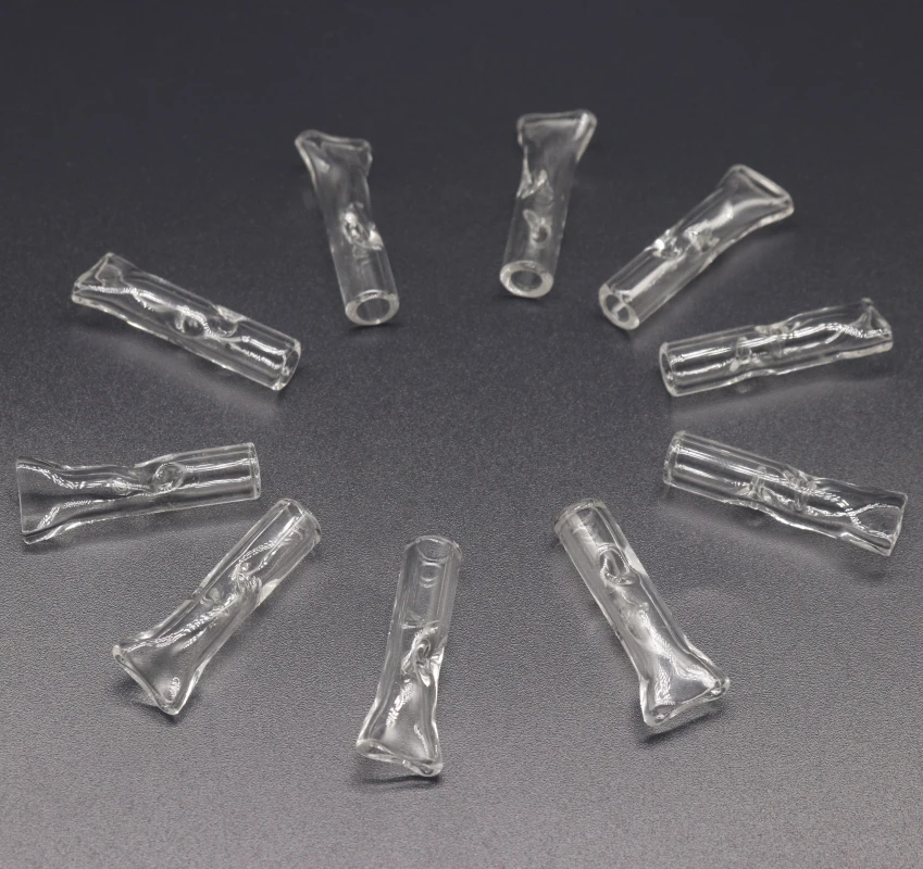 10pcs/lot Clear Glass Cigarettes rolling Filter Smoking Cigarette Holder Pipe Filter Portable Tobacco Pipe smoke Mouthpiece