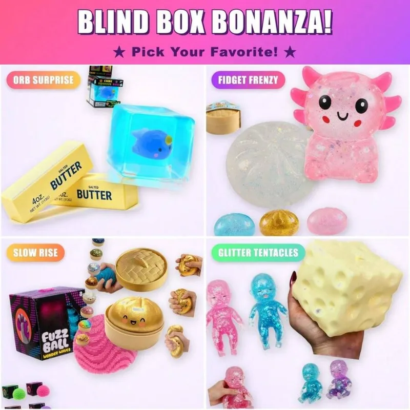 Mix Squishy Random Fun Blind Box Surprise Toys 1 Pcs Cute Fidget Toy Guaranteed Funny Stress Relief Squeeze view 5