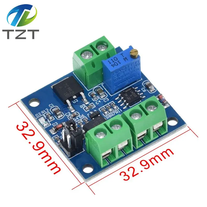 PWM to Voltage Converter Module 0%-100% to 0-10V for PLC MCU Digital to Analog Signal PWM Adjustabl Converter Power Module