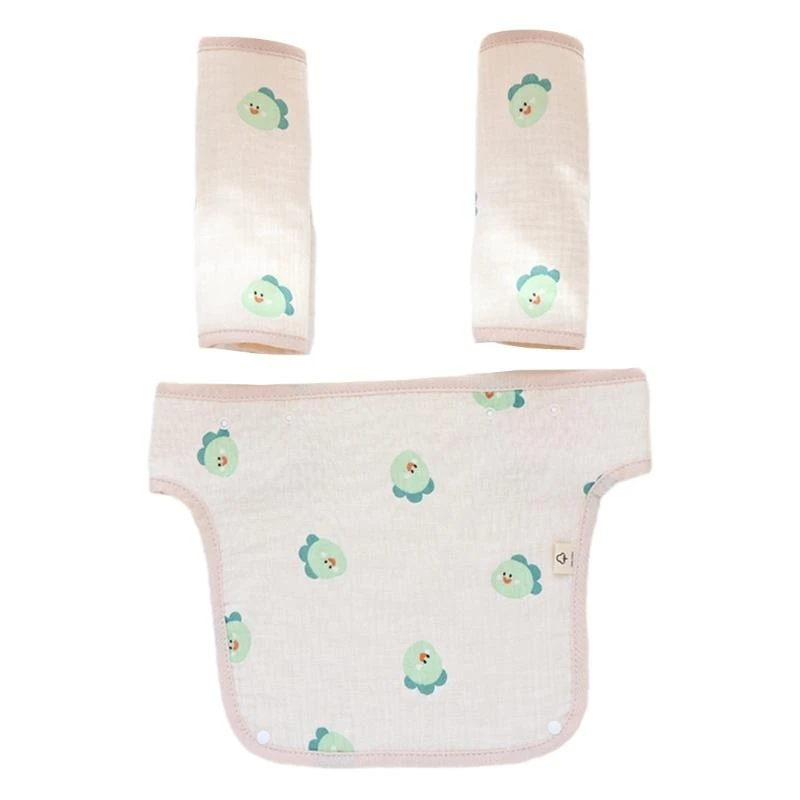 J15U طفل منشفة لعاب الأطفال تغذية ملابس التجشؤ الطفل مريلة الخصر البراز الناقل واقية