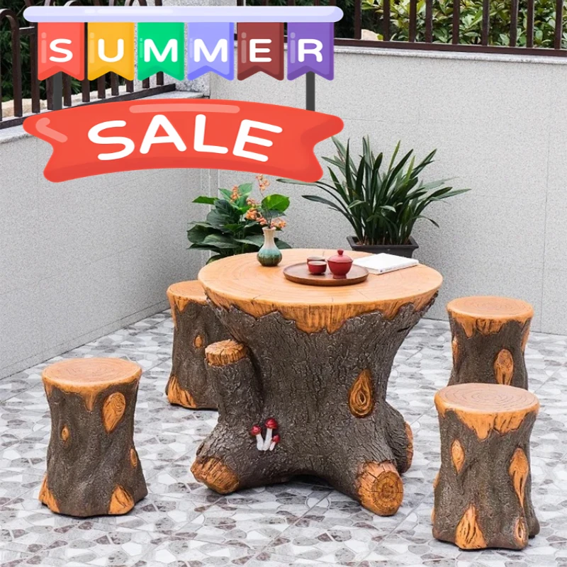 

Уличный комплект мебели X-S: круглый стол и стулья для патио, сада, беседки, чайный столик, полностью водонепроницаемый