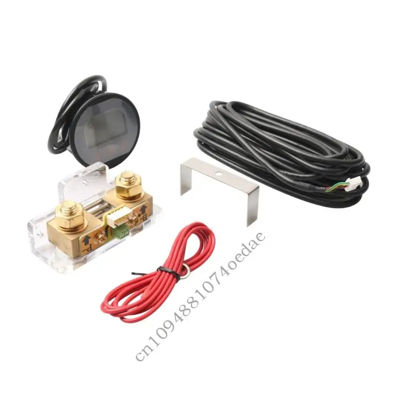 Battery Monitoring 8-120V with Shunt Display for Marine and Solar Power Systems, Brass Shunt Block, Wire and Mount