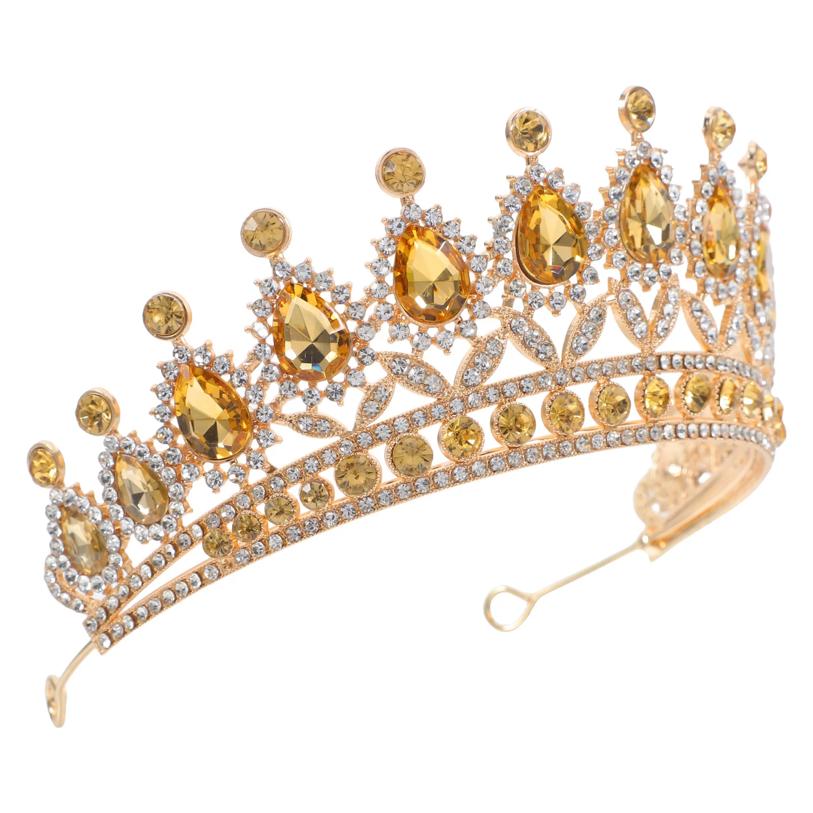 

Wedding Crown for Bride Rhinestone Tiara Headpiece Elegant Sparkling Bridal Hair Accessory Princess Style Formal Event Party