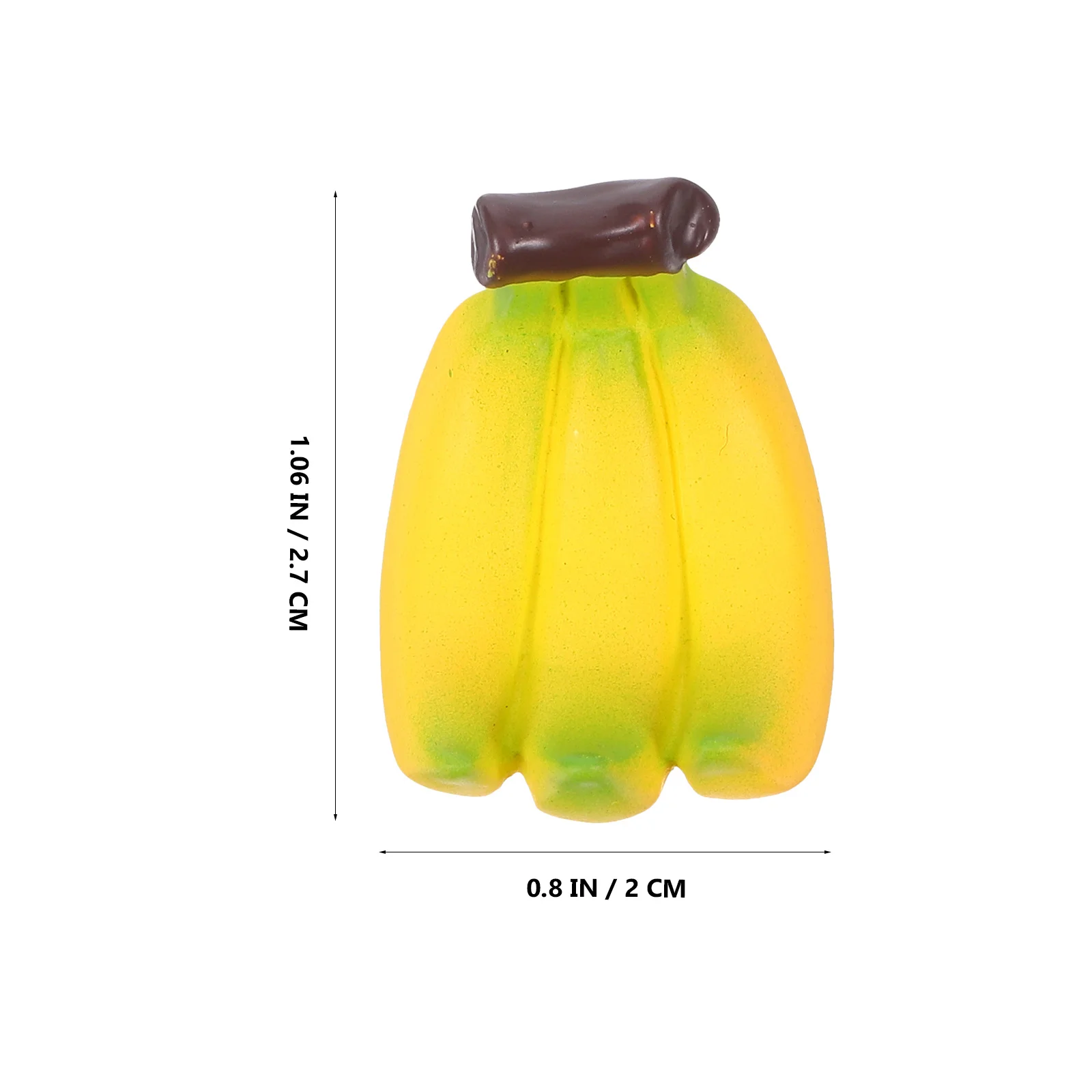 24Pcs Simulation Mini Bananas Yellow Resin Artificial for Dollhouse Decoration Micro Scene Fruit Accessories Faux Food