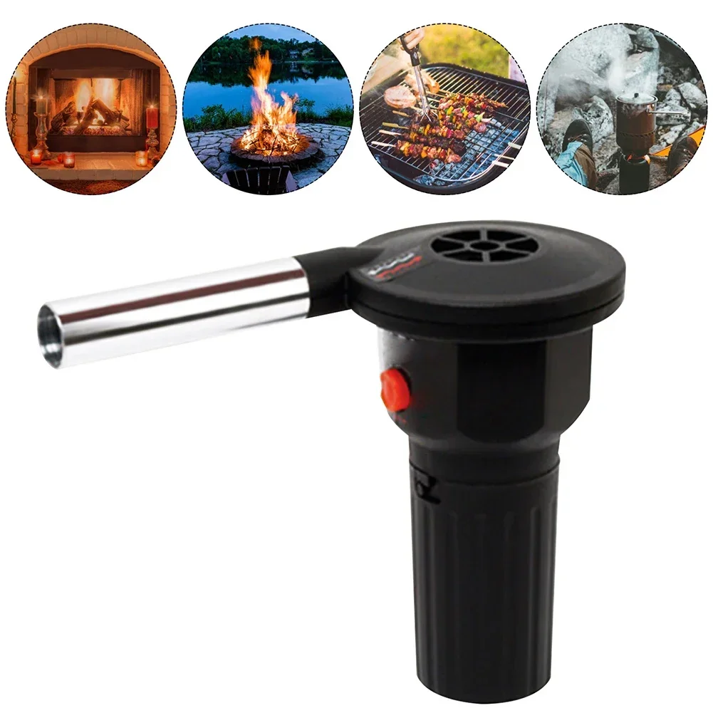 BBQ  Fan Air Blower Aluminum Alloy Barbecue Air Blower Handheld Barbecue Grill Fire Bellow Grill Tool  Picnic Camping Food