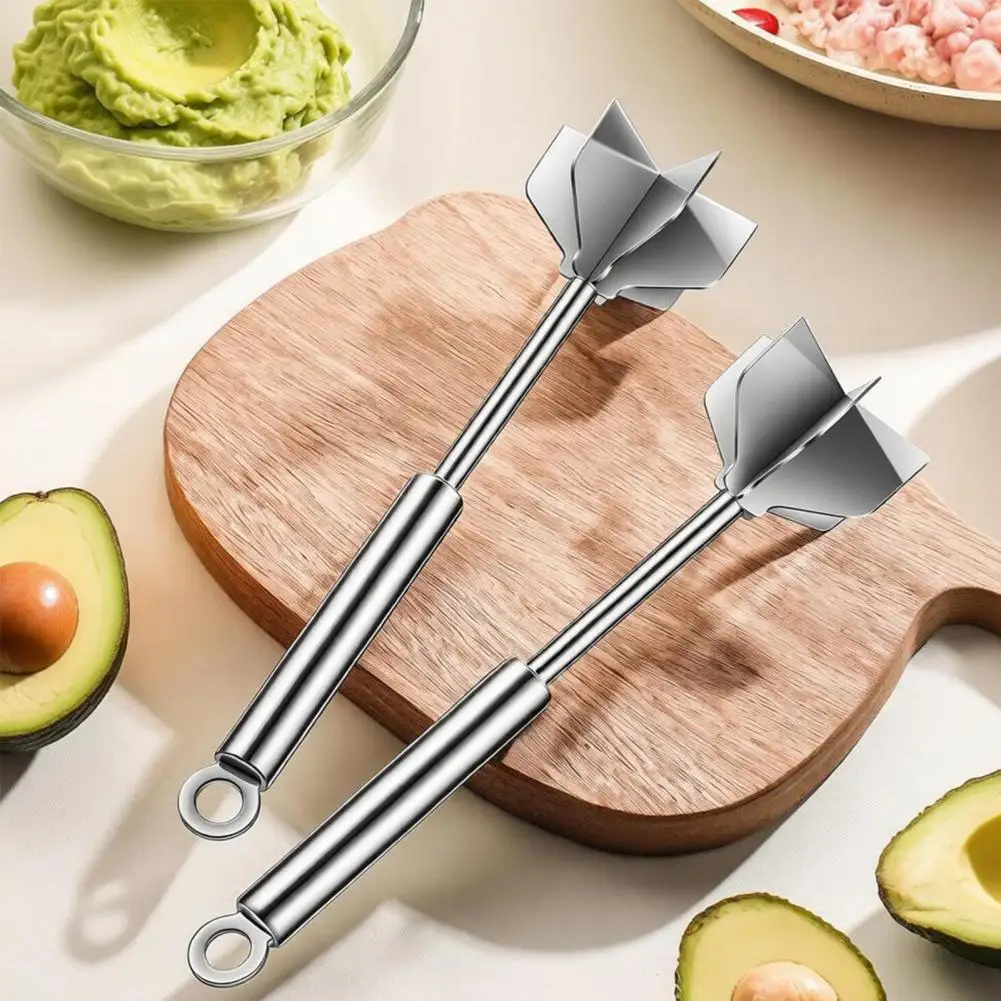 Meat Mincer Heavy Duty Stainless Steel Meat Chopper Tool with 6-blade Head Ground Beef Masher Hamburger Smasher for Meal Prep