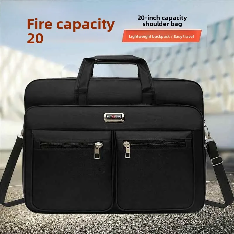 

Повседневная мужская деловая сумка из оксфордской ткани, холщовая сумка через плечо, дорожный портфель, сумка-тоут из полиэстера с мягкой ручкой