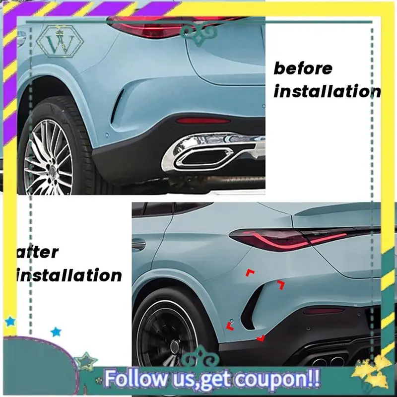 

Upgraded Car Rear Bumper Diffuser Splitter Spoiler Body Kit For Mercedes Benz GLC Coupe C254 2023+ GLC260 300