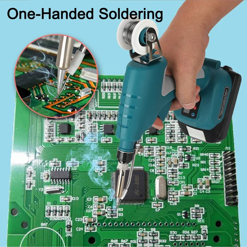 Portable Cordless Automatically Send Tin Electric Soldering Iron Gun for Makita/Dewalt/Milwaukee/Bosch 18V Lithium Battery