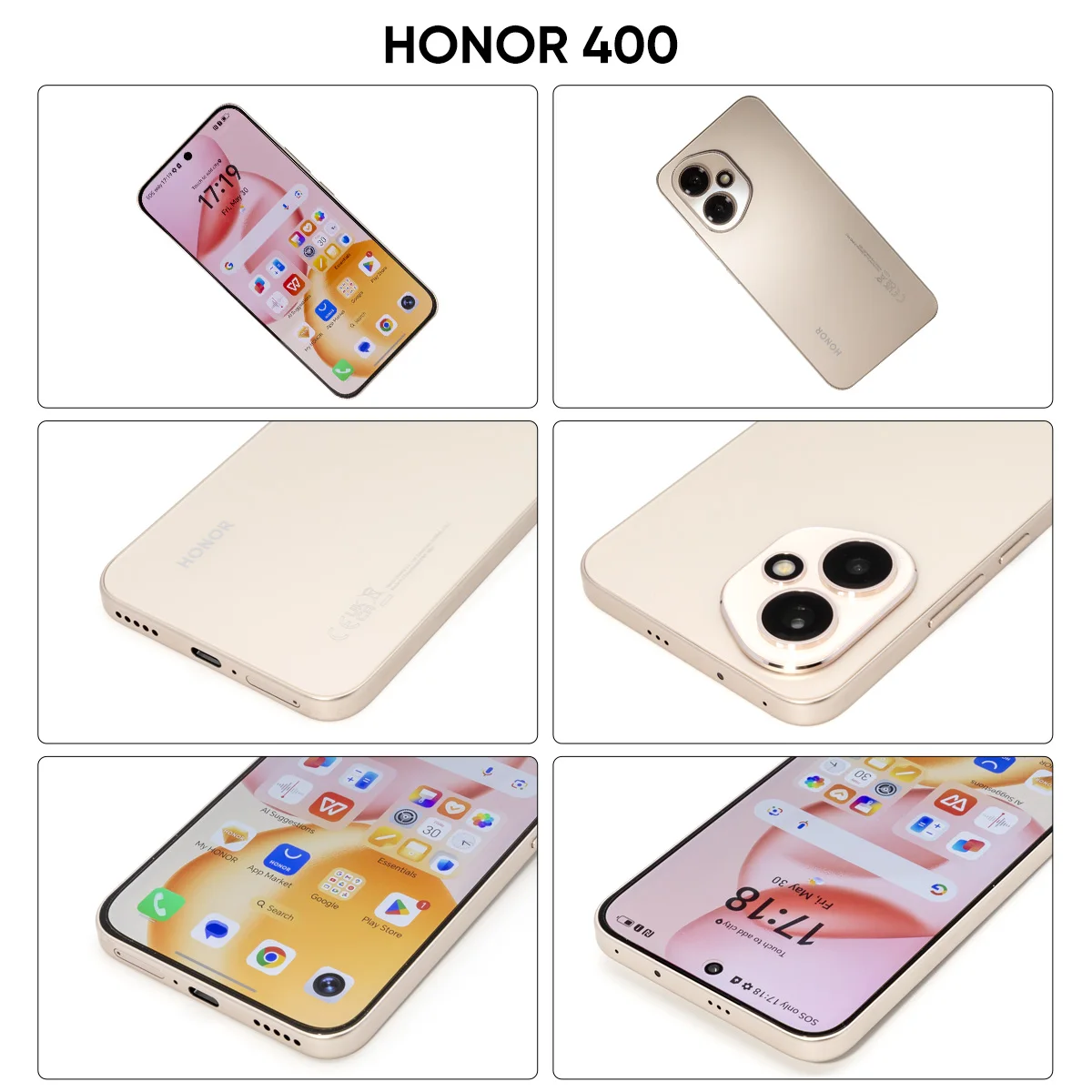 هاتف ذكي HONOR 400 5G Snapdragon 7 Gen 3 MagicOS9.0 كاميرا AI فائقة الوضوح بدقة 200 ميجابكسل وشاشة AMOLED مقاس 6.55 بوصة بقدرة 6000 مللي أمبير في الساعة 80 وات شحن فائق