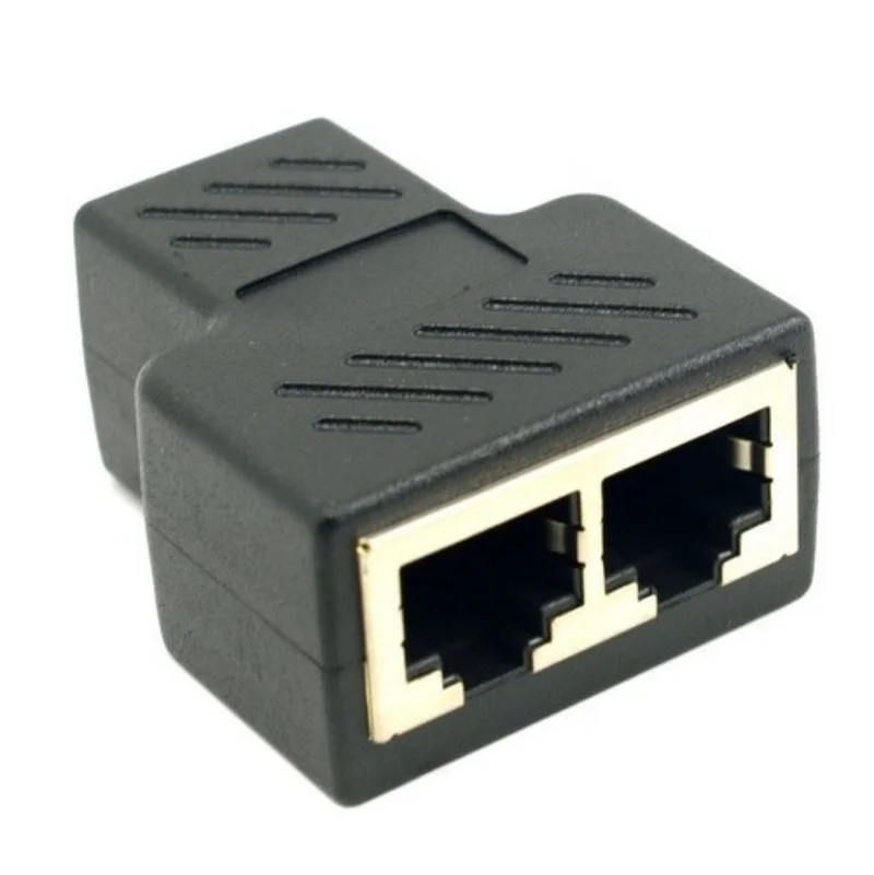 Adaptador splde cabo ethernet fêmea de 1 a 2 vias, switch catutcatcat, interruptor, adaptador