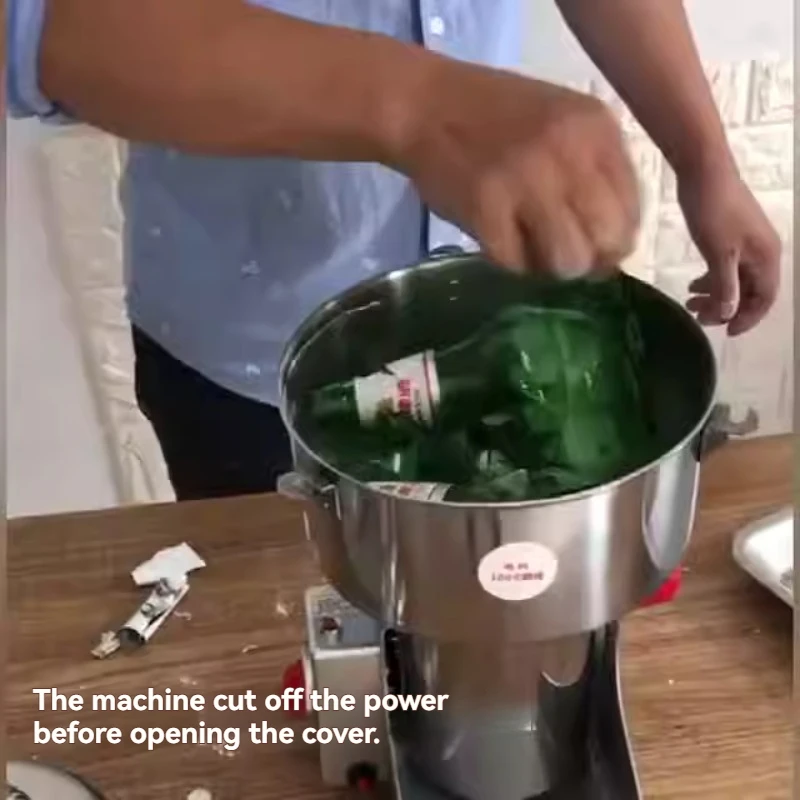 مطحنة كهربائية منزلية مطحنة حبوب صغيرة للمسحوق، آلة طحن الأعشاب الصينية كسارة الطعام الجاف متعددة الوظائف #2