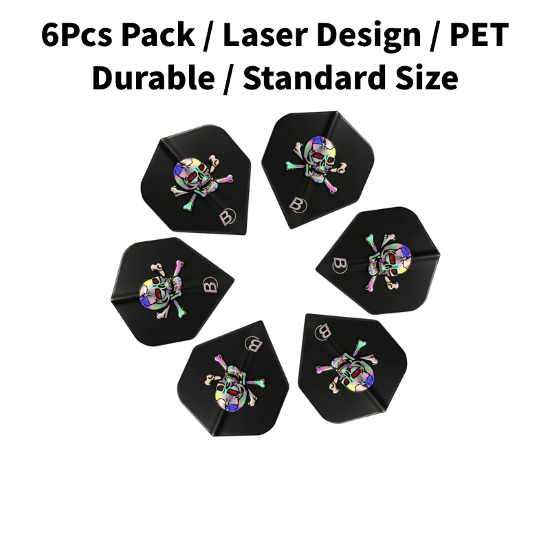 Pack of 6 Laser PET Dart Wings Standard Shape Dart Accessories