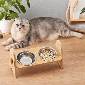 

Elevated Adjustable Dog Bowl Stand With 2 Stainless Steel Bowls Raised Pet Feeder For Small Puppies Cats Non Slip Sturdy Feeding