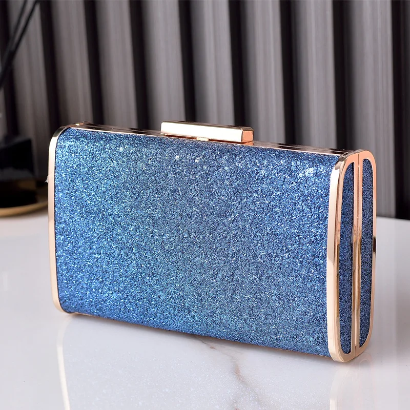 Blue Handbag Luxury Shoulder Bags for Women Deaigner Bling Evening Clutch High Quality Over Shoulder Purse for Wedding Bag