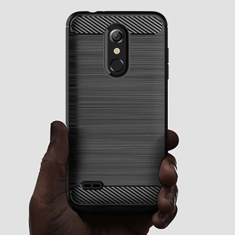 Matte Silicone Case for LG K10 Alpha 2018 k10 K10+ 2018 Shockproof Carbon Fiber Cases for lg k11 LG K11 plus Soft Back Cover