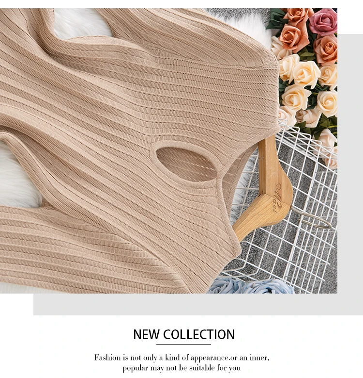 sweet Basic Slim Flare Sleeve knit o neck Dress Vintage Korean Fashion Knit Vestido Women summer dresses