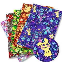 Pokemon Cartoon Fabric140*50cm Handmade Sewing Patchwork Quilting Baby Dress Home Sheet Printed Fabric Fabric Sewing Kids