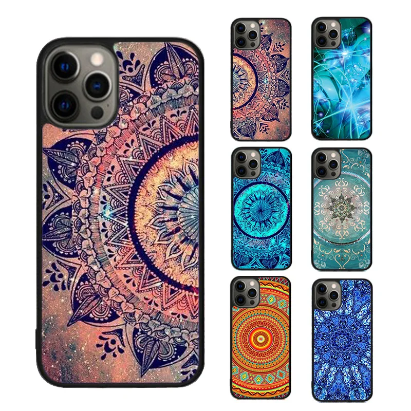 Bohemian Tie Dye Hippie Mandala Phone Case For iPhone SE2020 15 16 14 13 Pro Max Coque 12 11 Pro Max 8 PLUS 7 6S mini cover