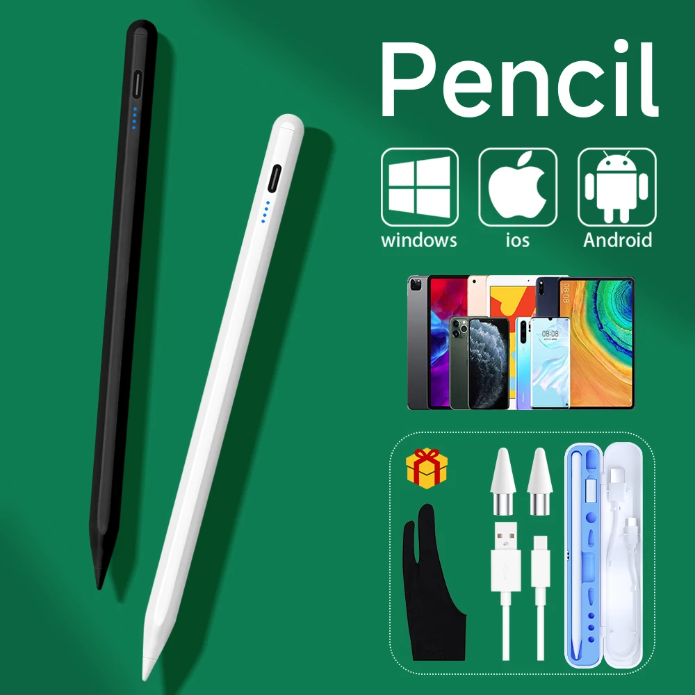Penna Touch Universale Per Tablet E Smartphone | Compatibile IOS/Android/Windows, Ricarica USB-C, Design Ergonomico