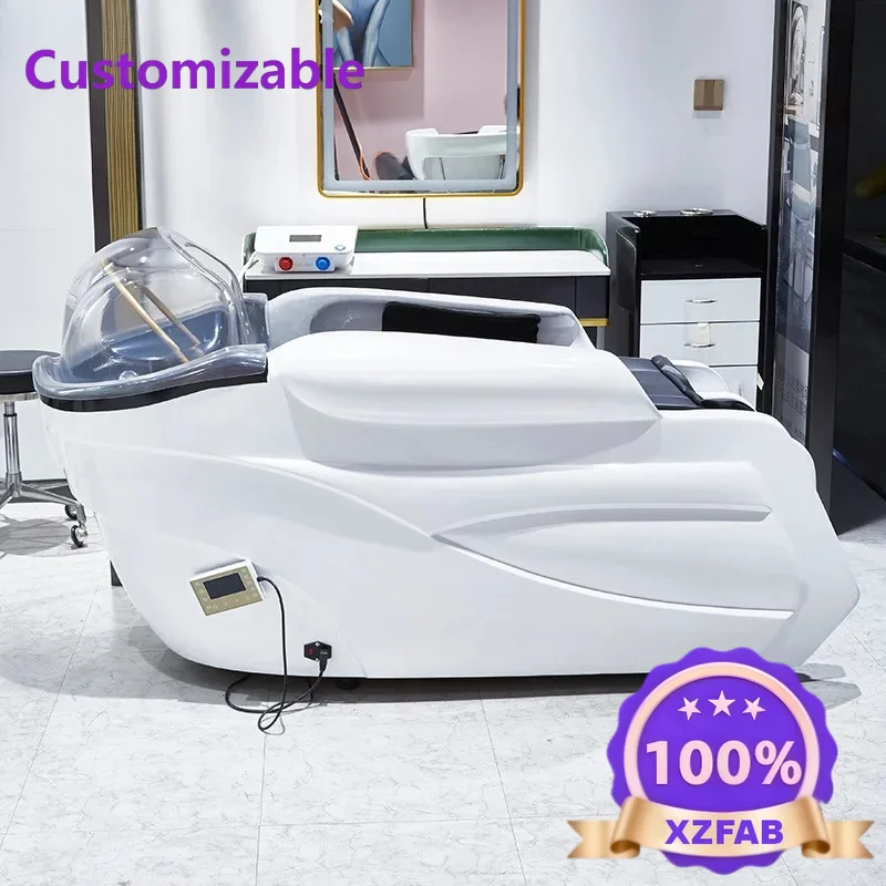 Factory Direct 2026 Intelligent full body massage shampoo bed Hair salon Energy-saving electric shampoo bed Hair fumigation head