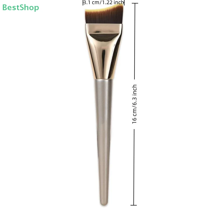 ♥ ♥ ♥ فرشاة كريم أساس رفيعة للغاية، فرشاة مسطحة بدون خياطة على شكل هلال برأس مسطح