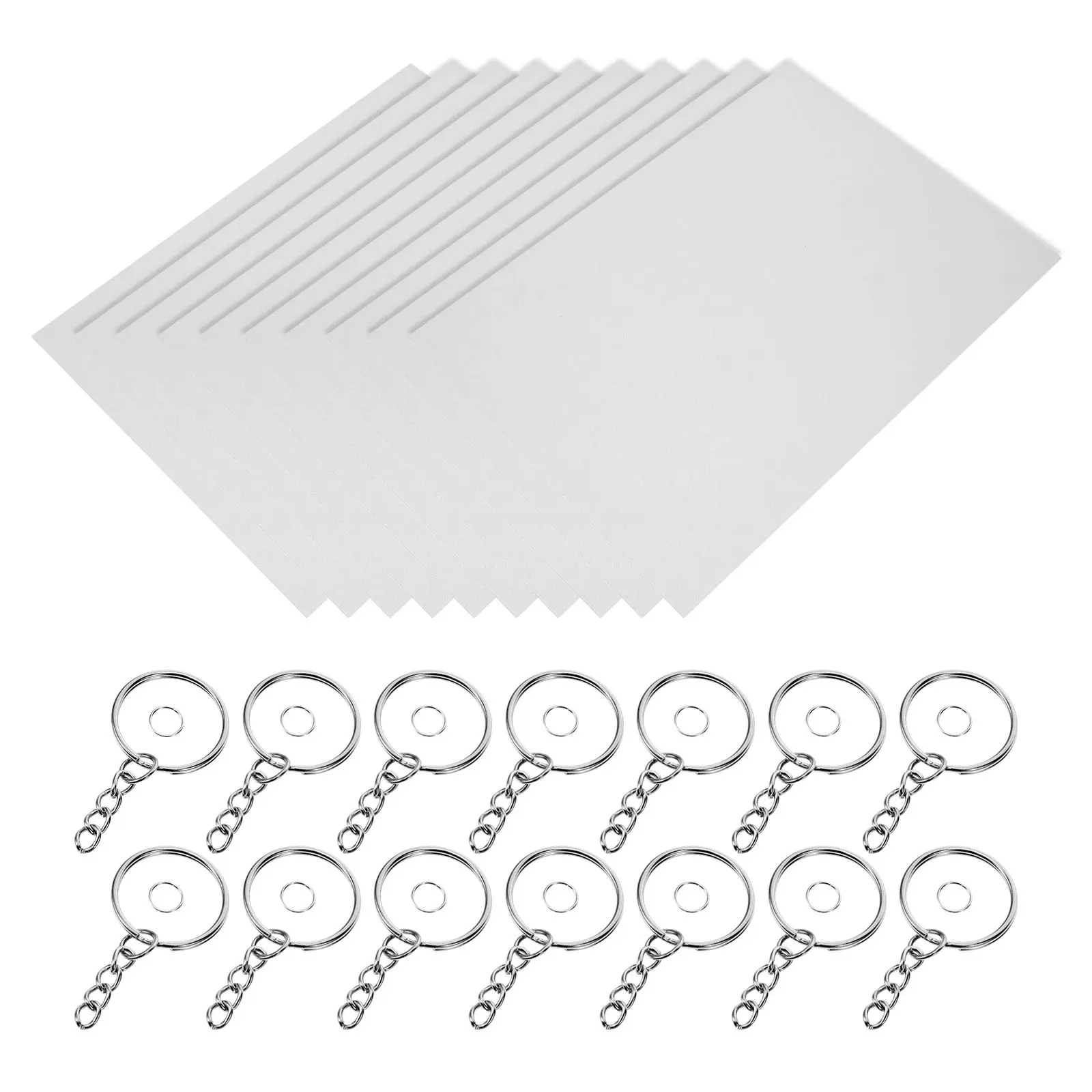 

1Set Keychain Kit Heat Shrink Plastic Sheets DIY Handicraft Supply Creative Craft Making Sheets Kindergarten DIY Material Shrink