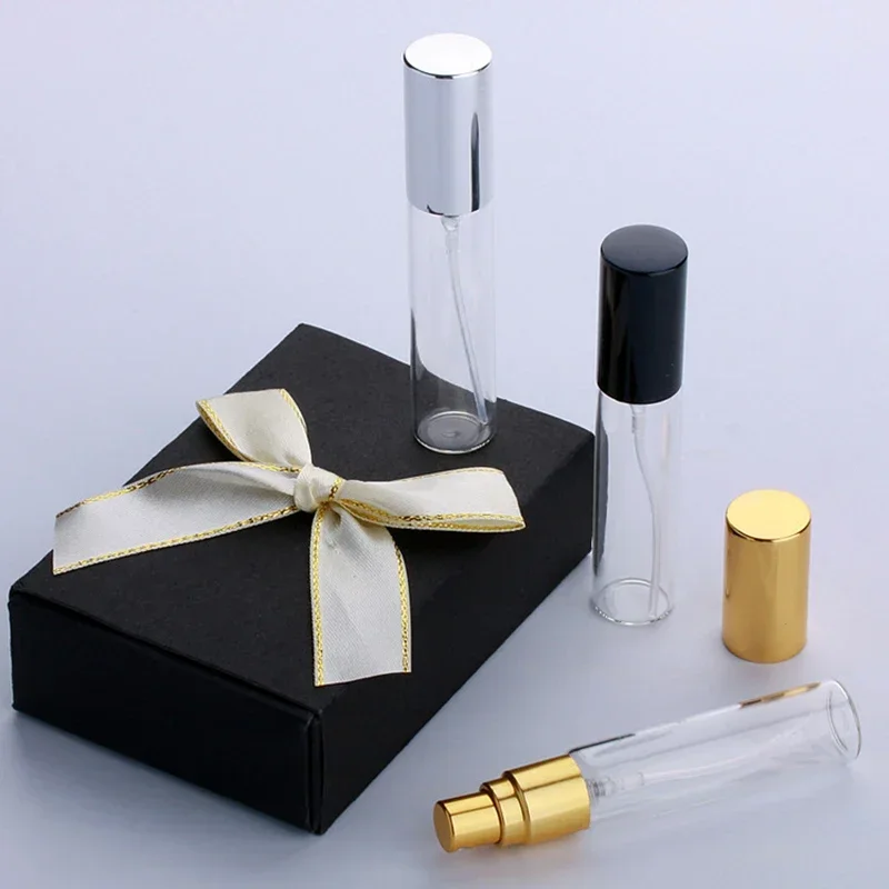 20Sets 10ml Perfume Bottle With Gift Box Empty Refillable Glass Perfume Bottles Atomizer Spray Sample Vails 3 Bottles Inside