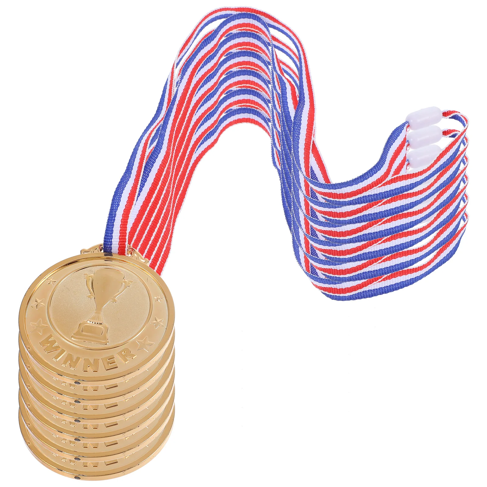 6Pcs Plastic Awards Medal Medals for Awards Sports Meet Party Favors Small Medals for Competition Medal