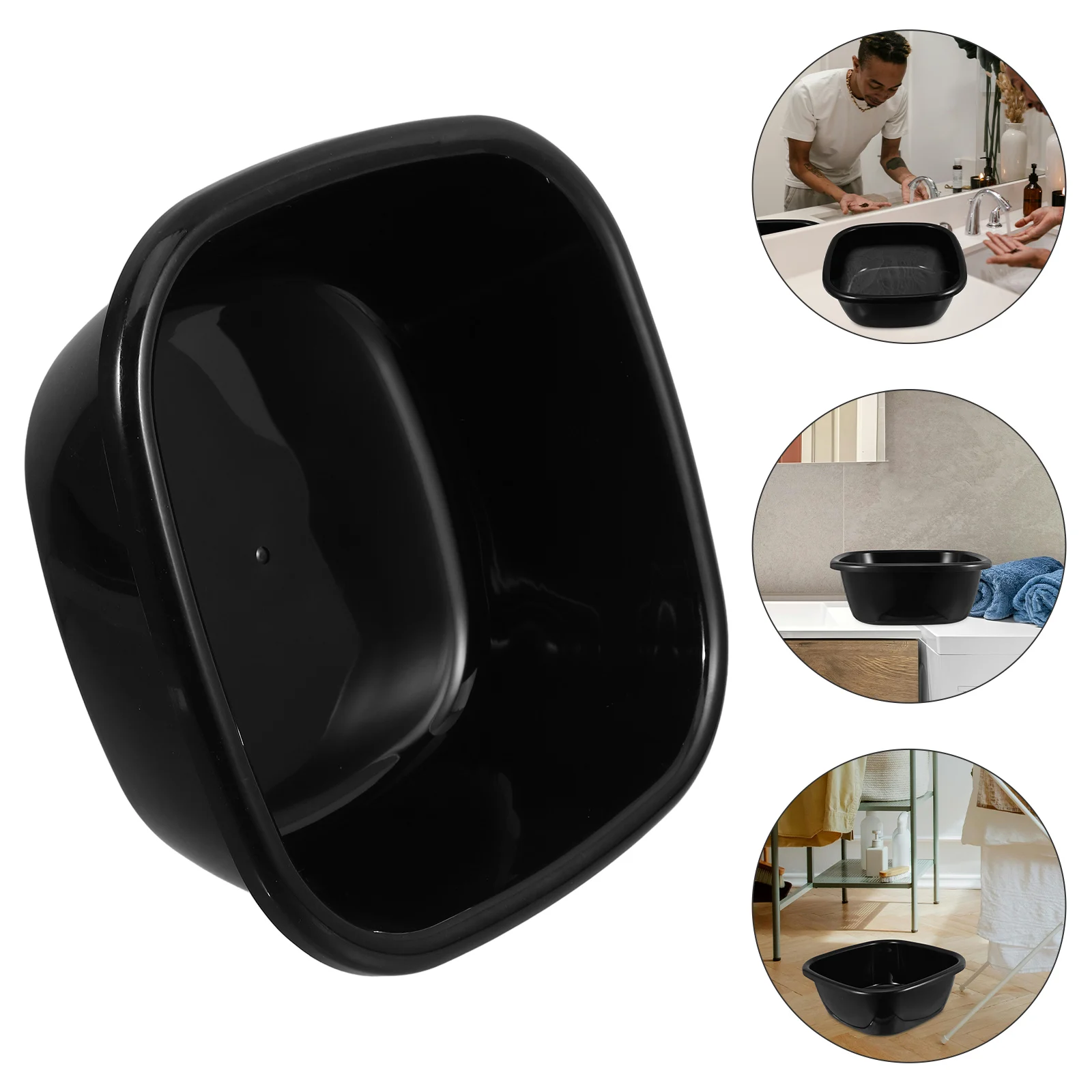 

Shampoo Basin Collapsible Plastic Bucket for Laundry Dishwashing Baby Outdoor Use Washing Basin Bedside Bowl