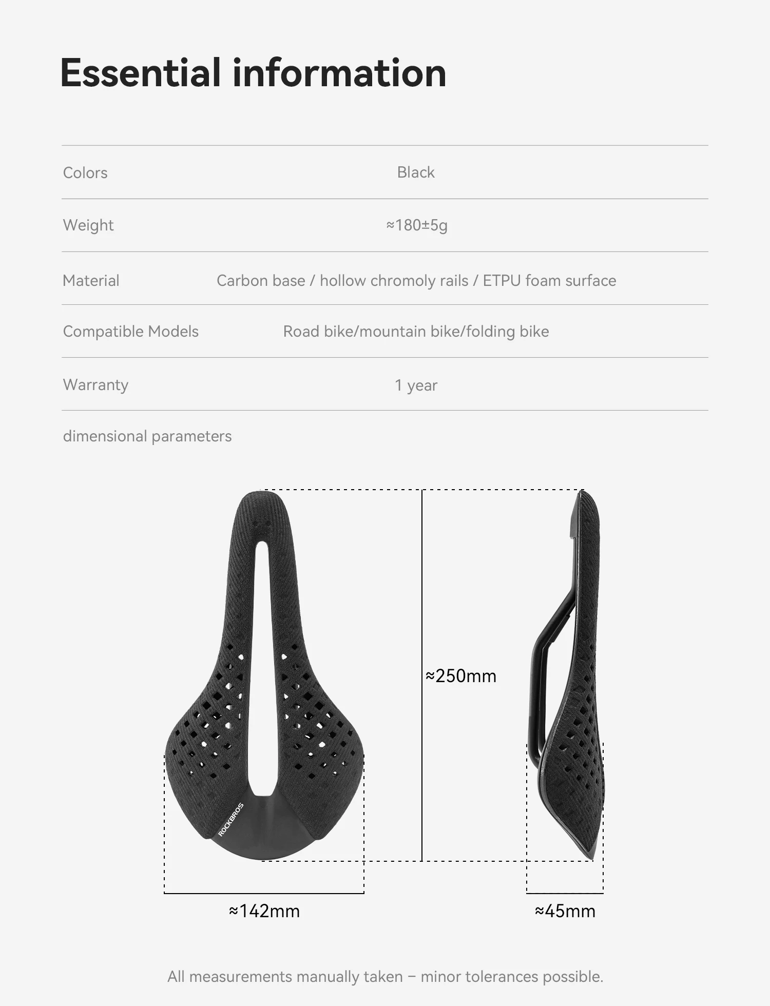 ROCKBROS Carbonfaser-Fahrradsattel Leichter Hohler Atmungsaktiver Fahrradsitz Regenfester MTB Rennrad Faltrad Fahrradsattel – Detail 4