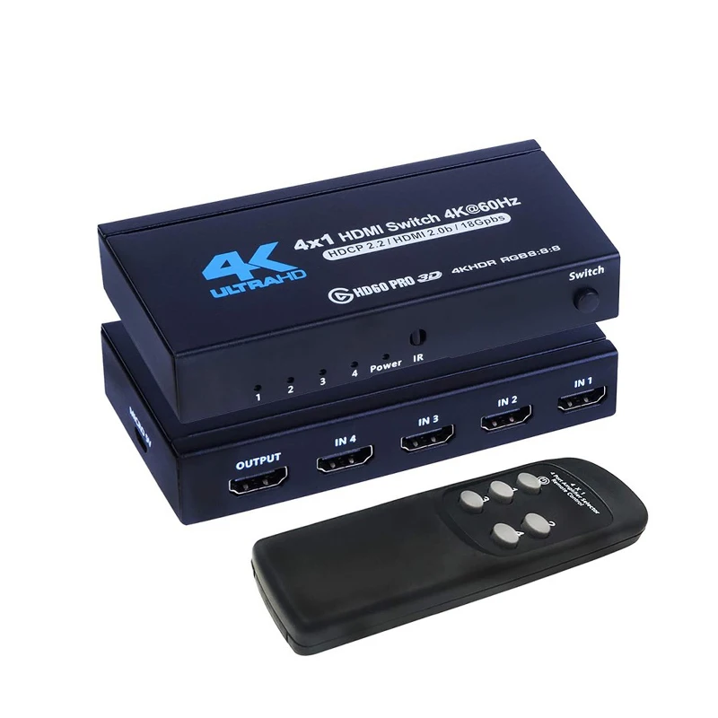4K HDTV Switch | 3/4/5/7 Port HDTV 2.0 Switcher 4K HD Switcher Multiple Computers Share A Screen HDTV 3-IN-1-OUT Switch