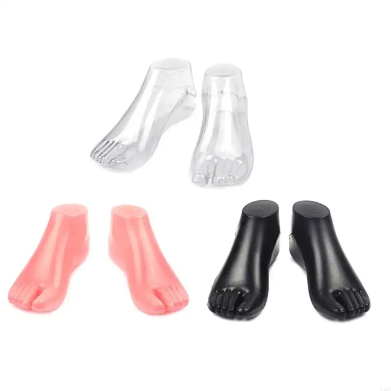 

A52E Plastic Shoe Brace Short Foot Mold Slippers Sandal Brace Boat Socks Mold Handmade Female Model Props Foot Support