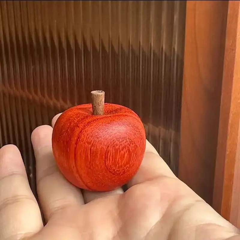 Red sandalwood carving Auspicious Apple