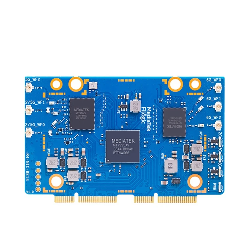 For Banana Pi BPI-R4-NIC-BE14 Wifi7 Module MT7995AV 2Xpcie 3.0 2.4G/5G/6G Open Source Router Development Board